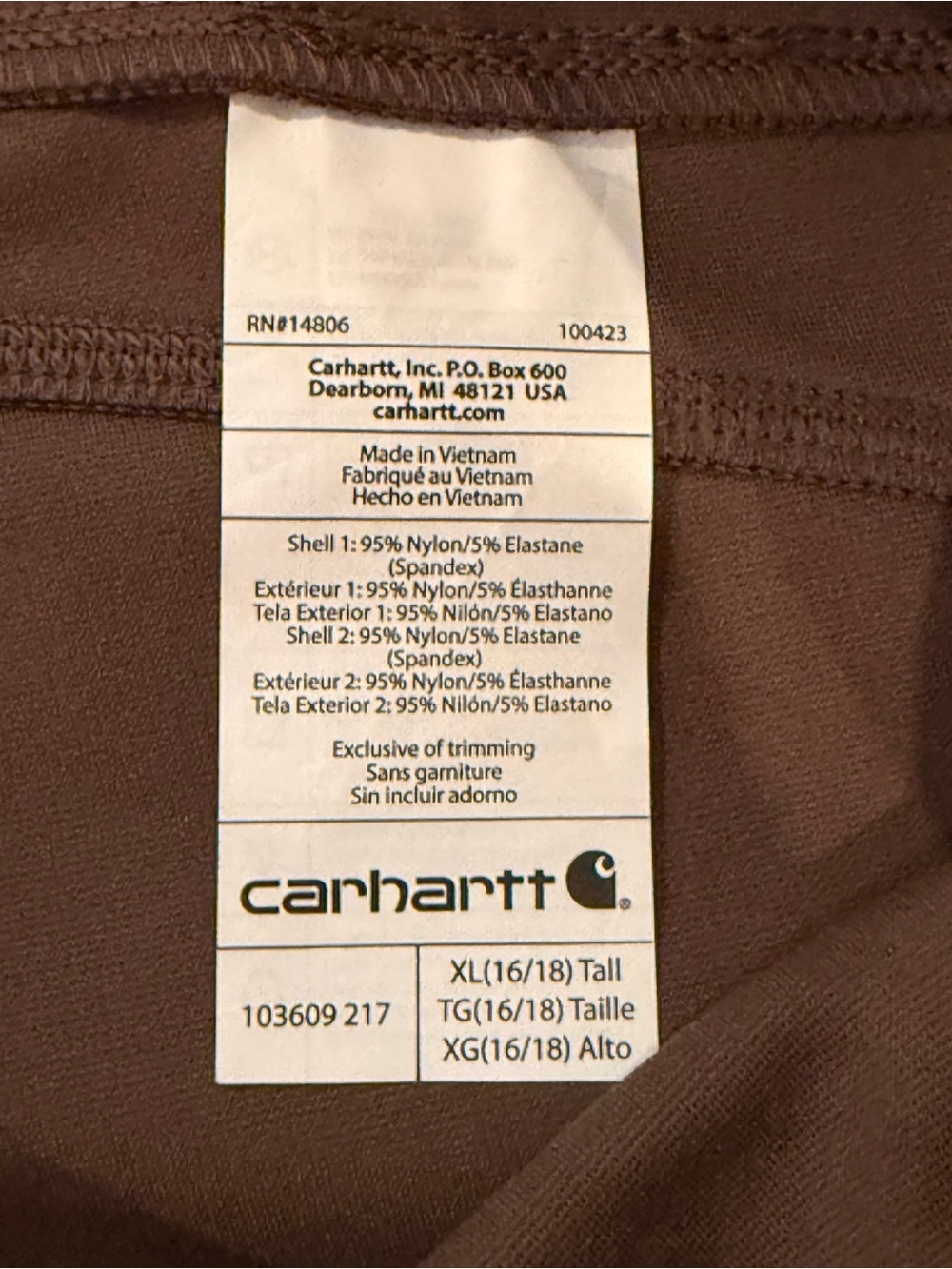 Carhartt Force Scrub Utility Leggings XL Tall Greenish Gray Stretch Cargo - Picture 6 of 14